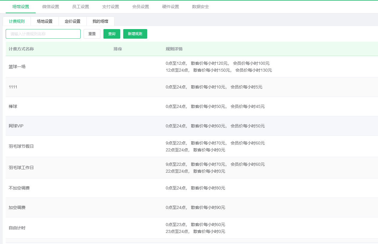 计费规则