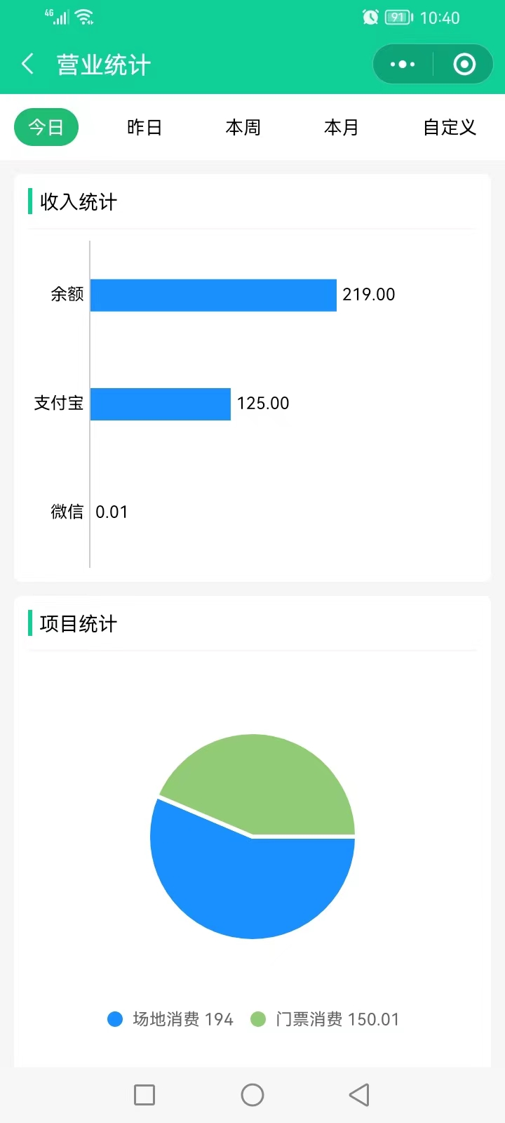 营业统计